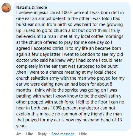 A miracle story was shared with me in April 2026.