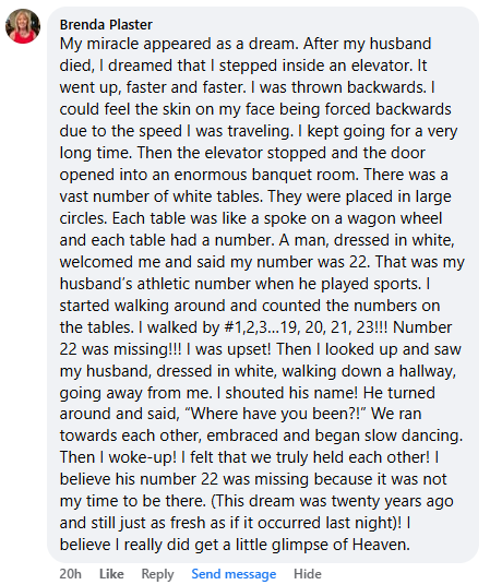 A miracle story was shared with me in May 2026.
