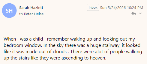 A miracle story was shared with me in May 2026.