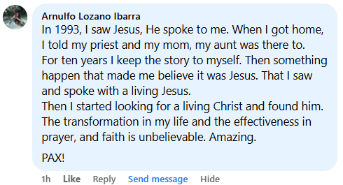 A miracle story was shared with me in June 2026.