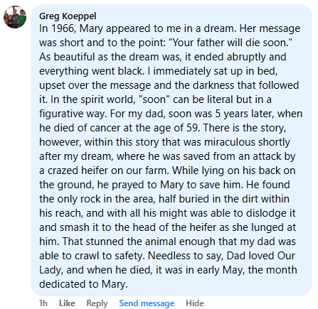 A miracle story was shared with me in June 2026.