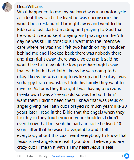 A miracle story was shared with me in June 2026.