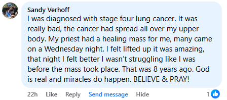 A miracle story was shared with me in June 2026.