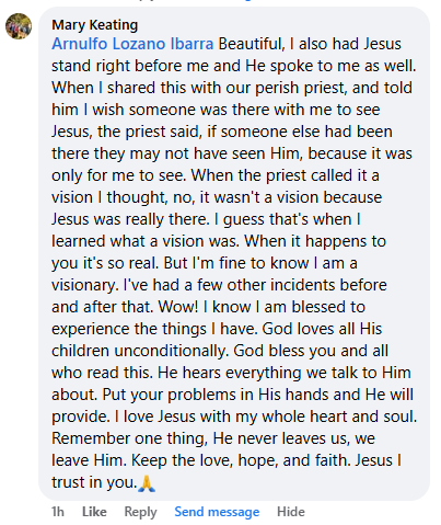 A miracle story was shared with me in June 2026.
