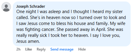 A miracle story was shared with me in June 2026.