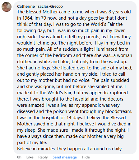 A miracle story was shared with me in June 2026.