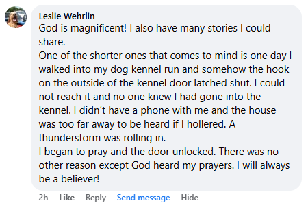 A miracle story was shared with me in July 2026.