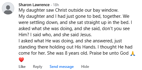 A miracle story was shared with me in July 2026.