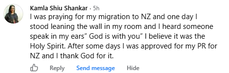 A miracle story was shared with me in October 2026.